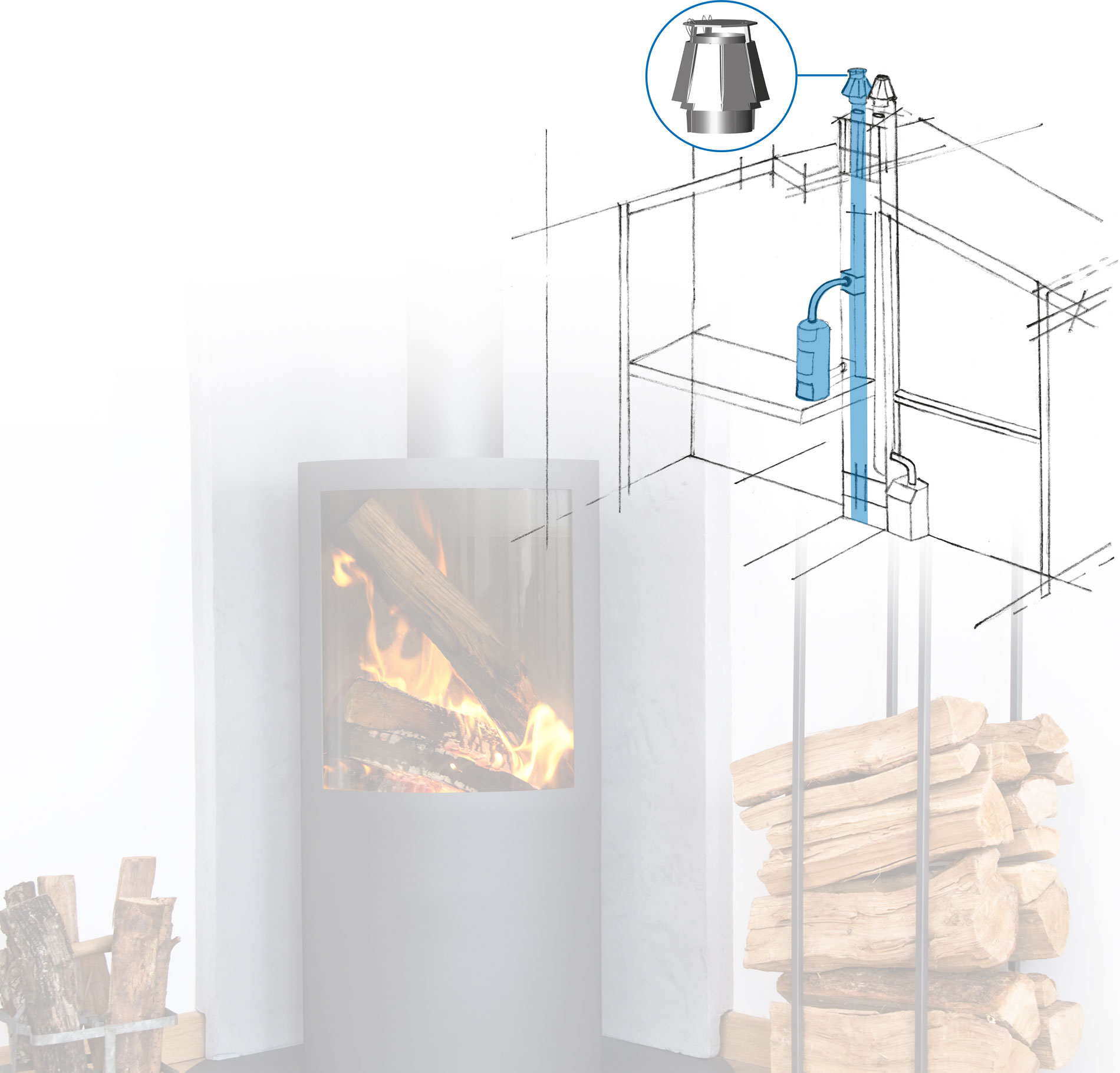 Chimney cowls for living room stoves