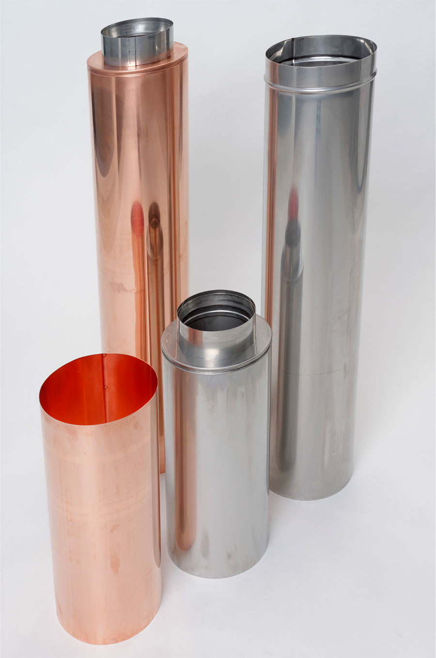 Jacket pipes for steel chimneys
