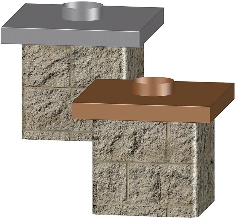 Chimney covers for brick chimneys
